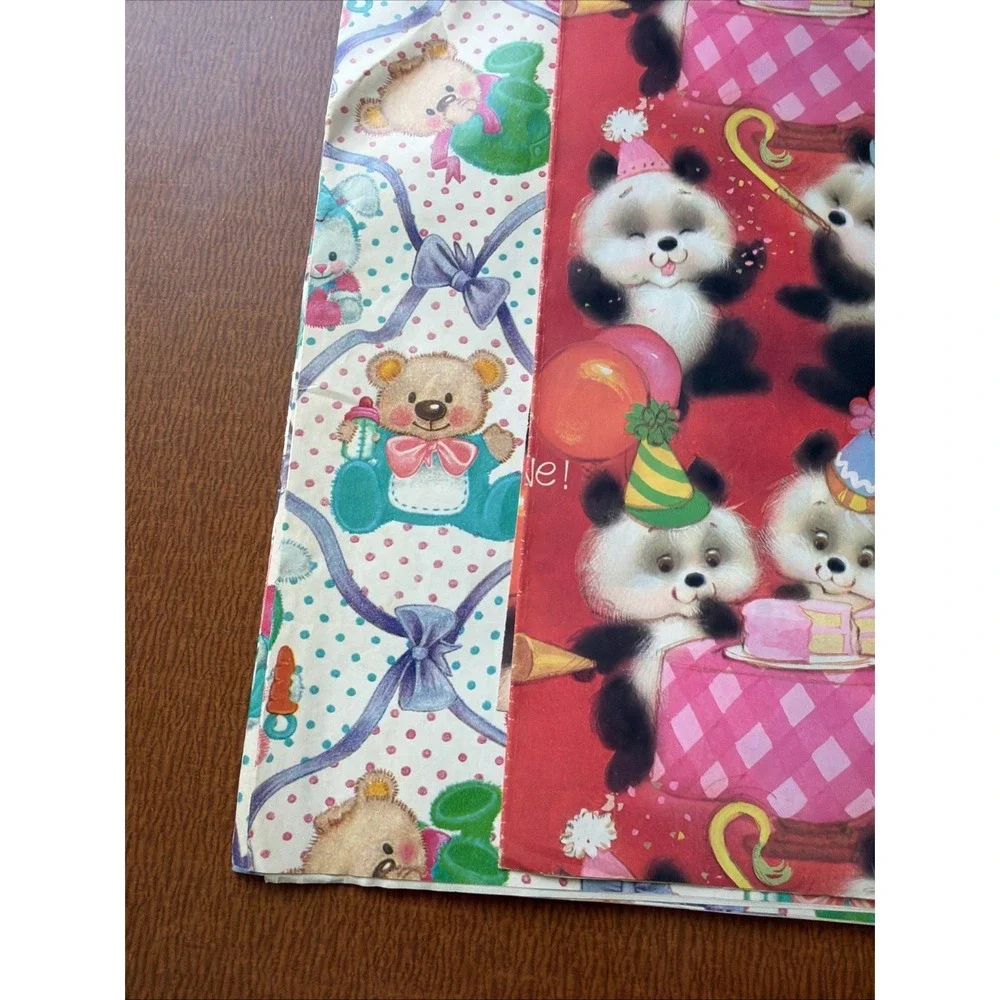 Vintage Gift Wrap Wedding Birthday Kids Baby Mixed Lot NOS Sealed +Partial Pkgs